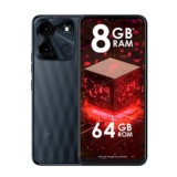 itel A60s (4GB RAM + 64GB ROM, Up to 8GB RAM with Memory Fusion | 8MP AI Rear Camera | 5000mAh Battery with 10W Charging | Faceunlock & Fingerprint -Shadow Black